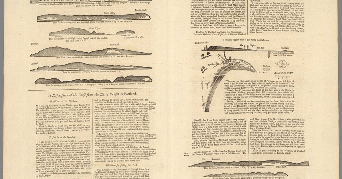(Text Page to) Directions between Plymouth and Falmouth. Directions from the Isle of Wight to Portland. (to accompany) The (IA dr text-page-to-directions-between-plymouth-and-falmouth-directions-from-th-13251029)