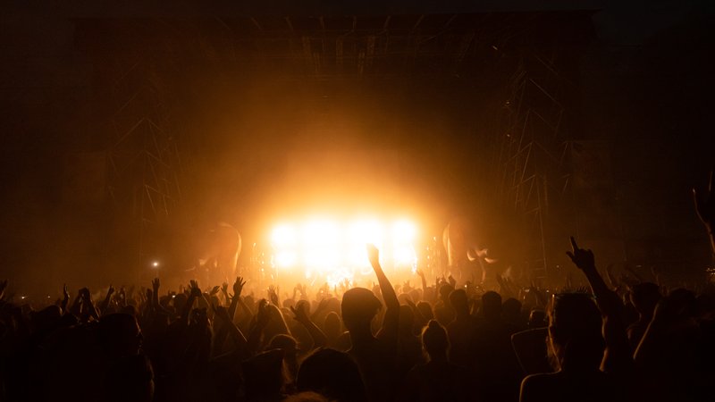 doom metal concert crowd