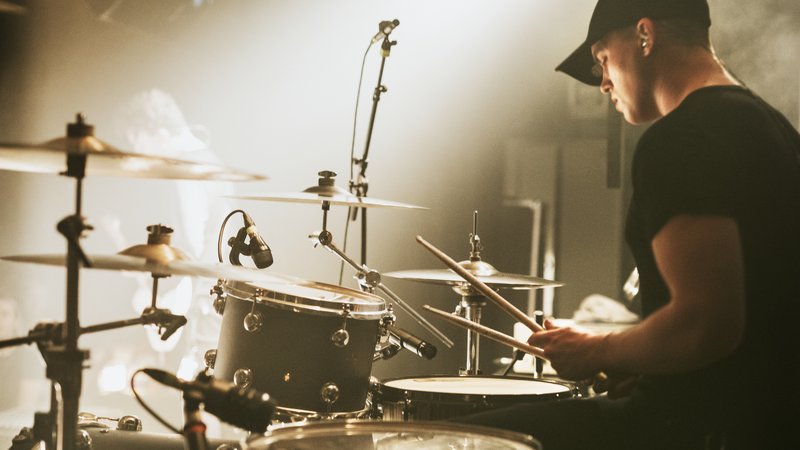 drummer playing metal music