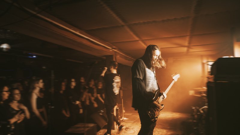 norwegian black metal musician on stage