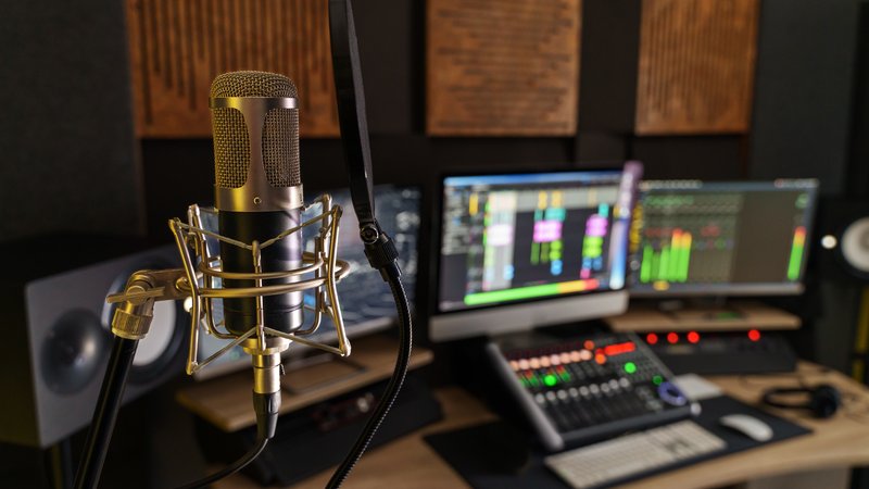 music podcast recording studio