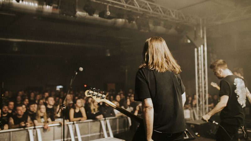 punk band on stage