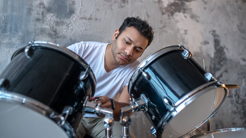drummer playing complex rhythms