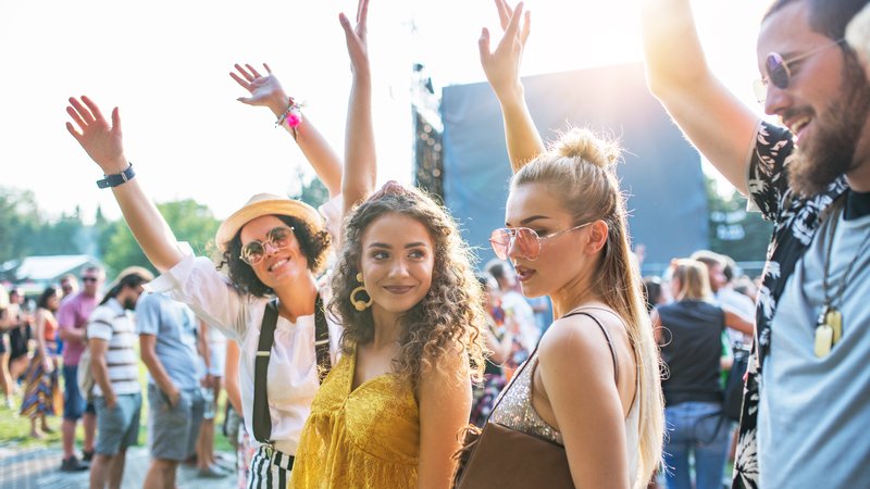 music fans at outdoor festival