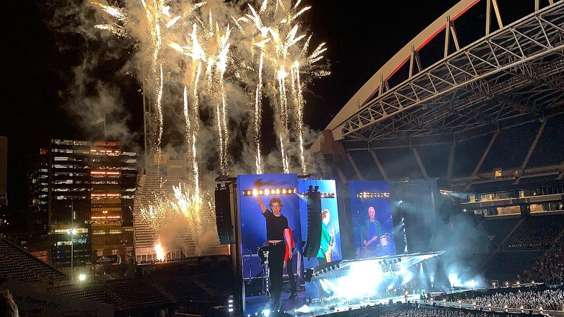 Rolling Stones finale fireworks 14 August 2019 Seattle Mick Jagger