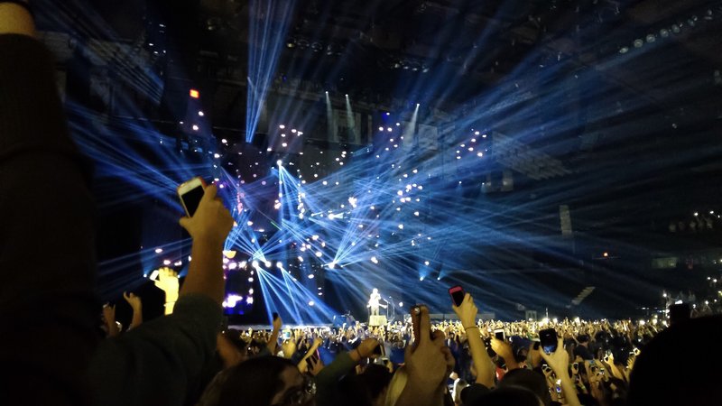 Korean pop concert crowd