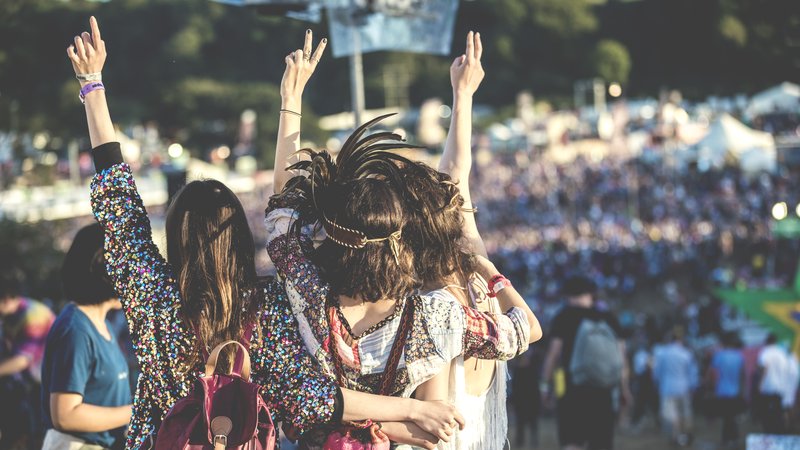 crowd at outdoor music festival