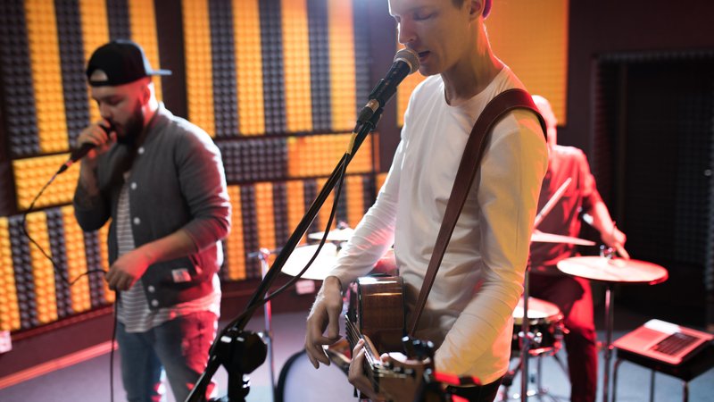 music studio recording session