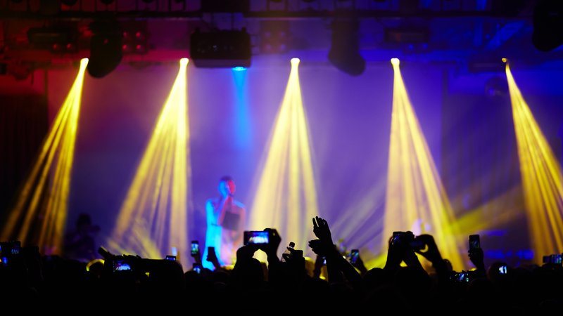 music festival stage lights