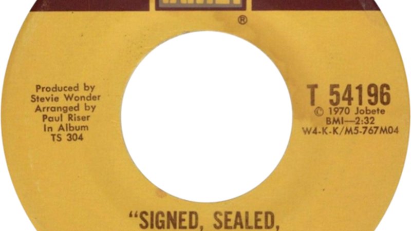 Signed sealed delivered im yours by stevie wonder US single side-A variant A