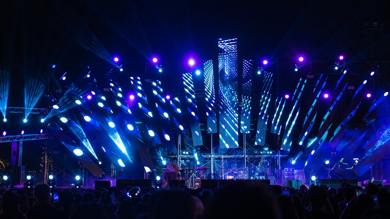 music festival stage lights