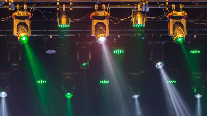 rock concert stage lights