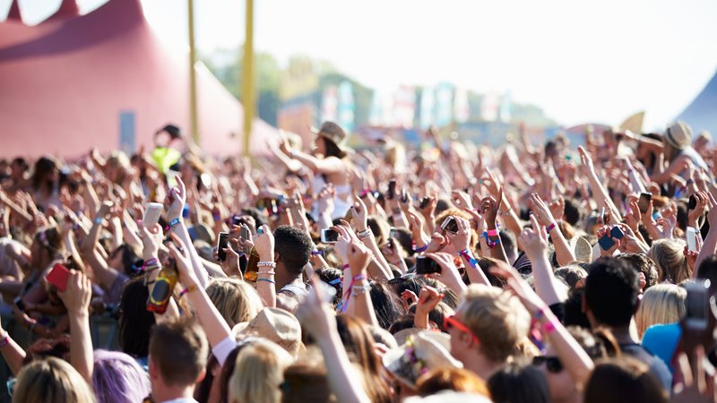 music festival crowd at Lollapalooza