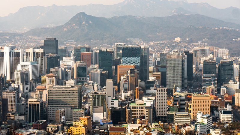 Seoul neon cityscape