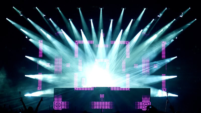 pop concert stage lights