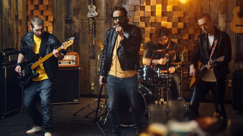indie band performing live