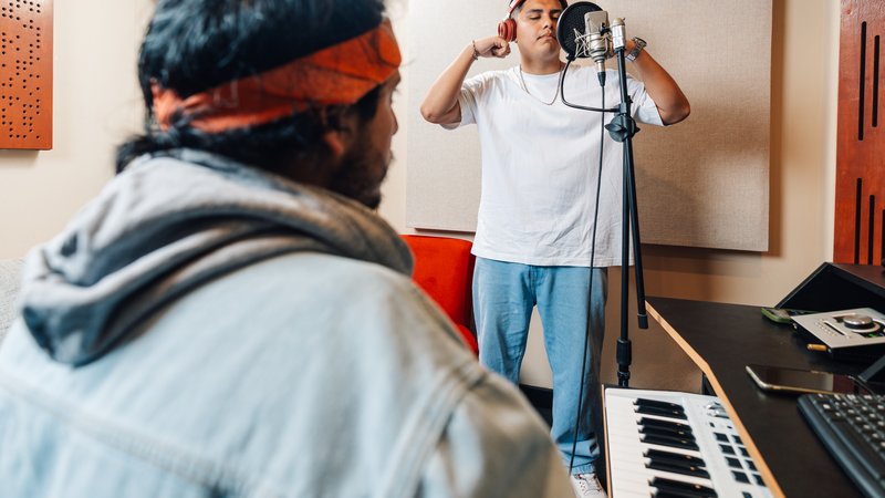 music studio recording session