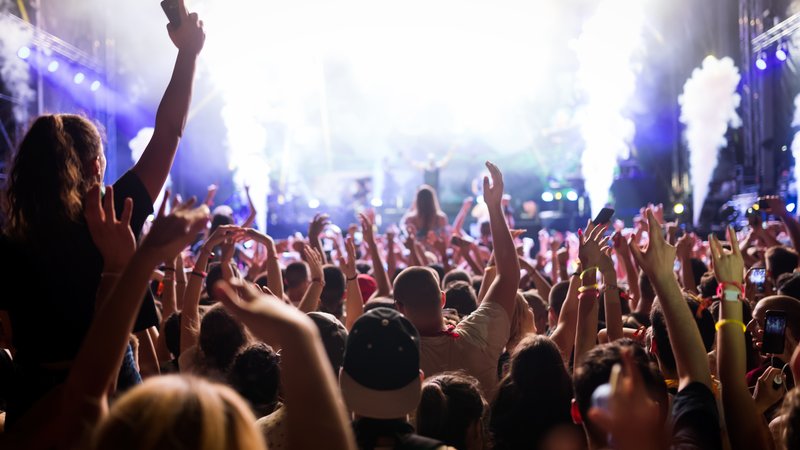 French rap concert crowd