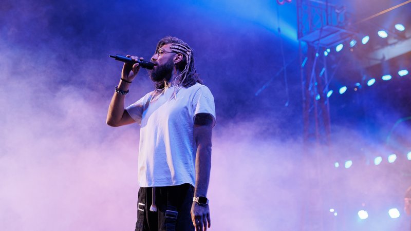 rapper performing on stage