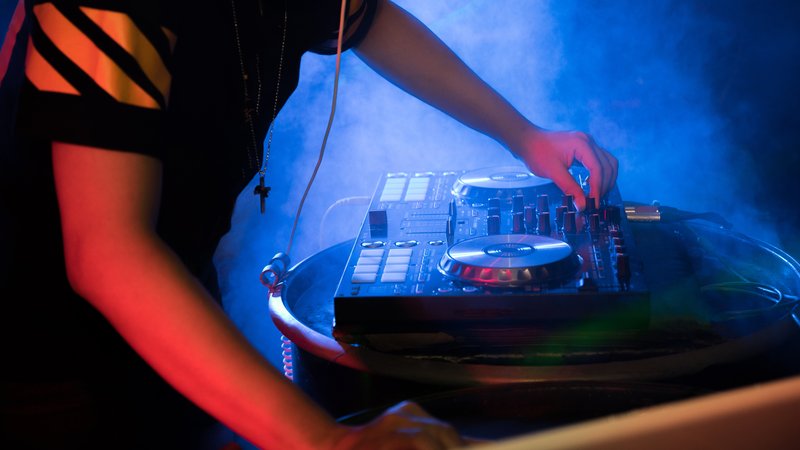 DJ playing electronic music
