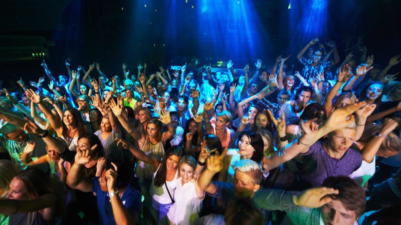nightclub dance floor crowd