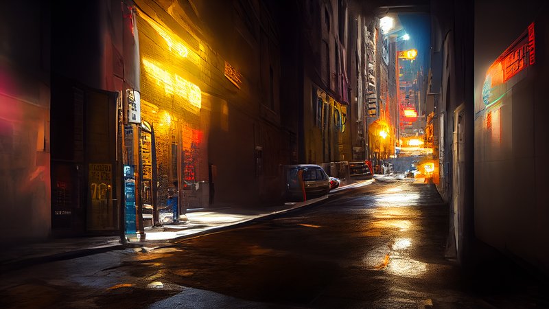 New York street corner night