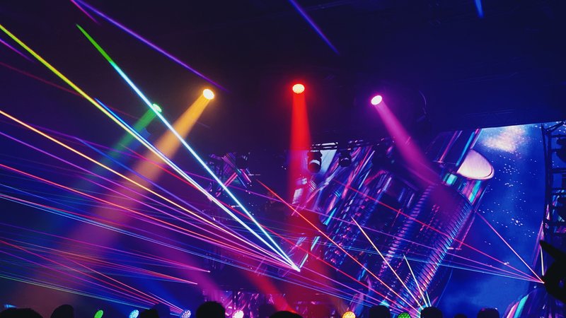 electronic dance music party lights