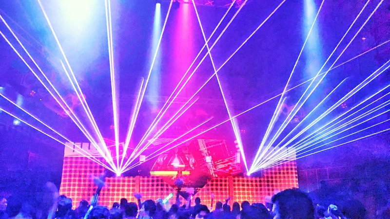 music festival light show